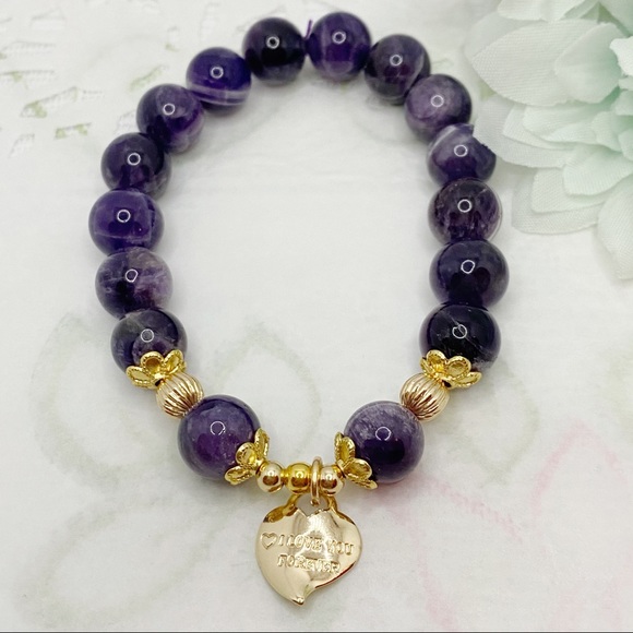 Nature Amethyst Quartz Bracelet - Picture 2 of 10
